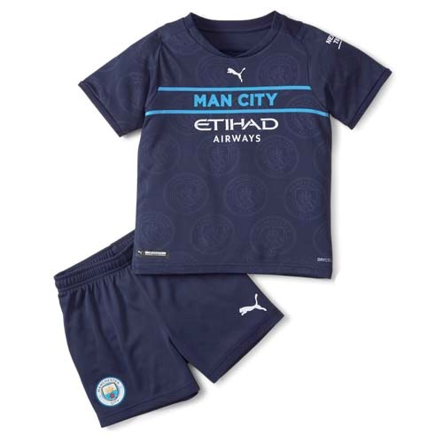 Ausweichtrikot Manchester City Kinder 2021-2022 Günstige Fußballtrikots